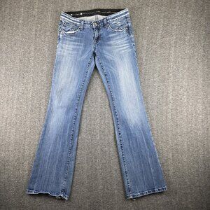 Express Re Rock Bootcut Jeans Womens Size 6R Blue Medium Wash Embellished